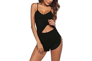 Elegant Sexy Pajama Set for Women - V-Neck Cami Sleepwear and Shorts,...
