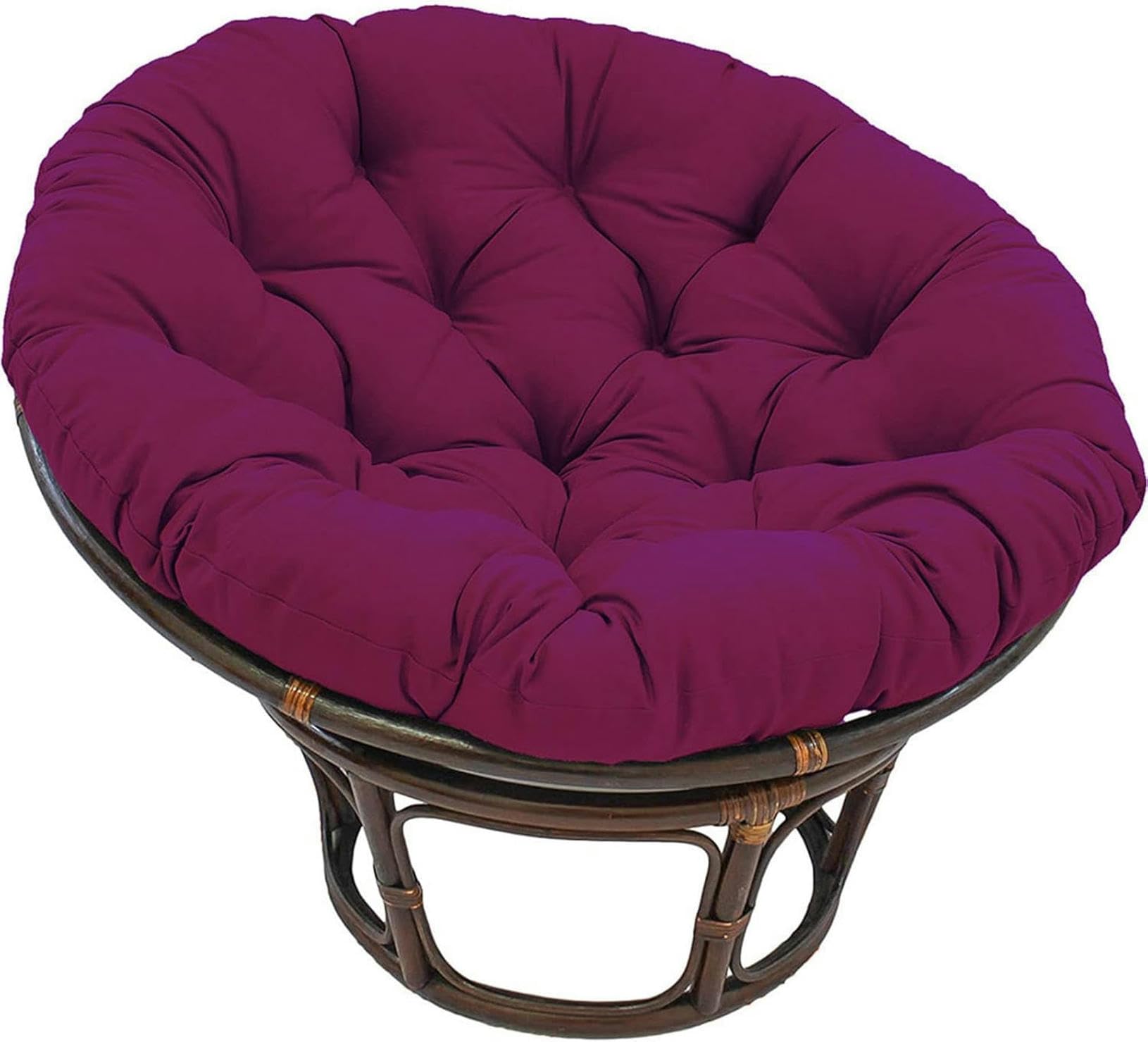 HOTAPEPU Papasan Round Chair Cushions, Outdoor Waterproof Egg Chair Pad,Thicken Papasan Chair Cushion, Swing Chair Cushion Outdoor, for Outdoor Garden, Balcony and Living Room,ordinaryM,130x130cm