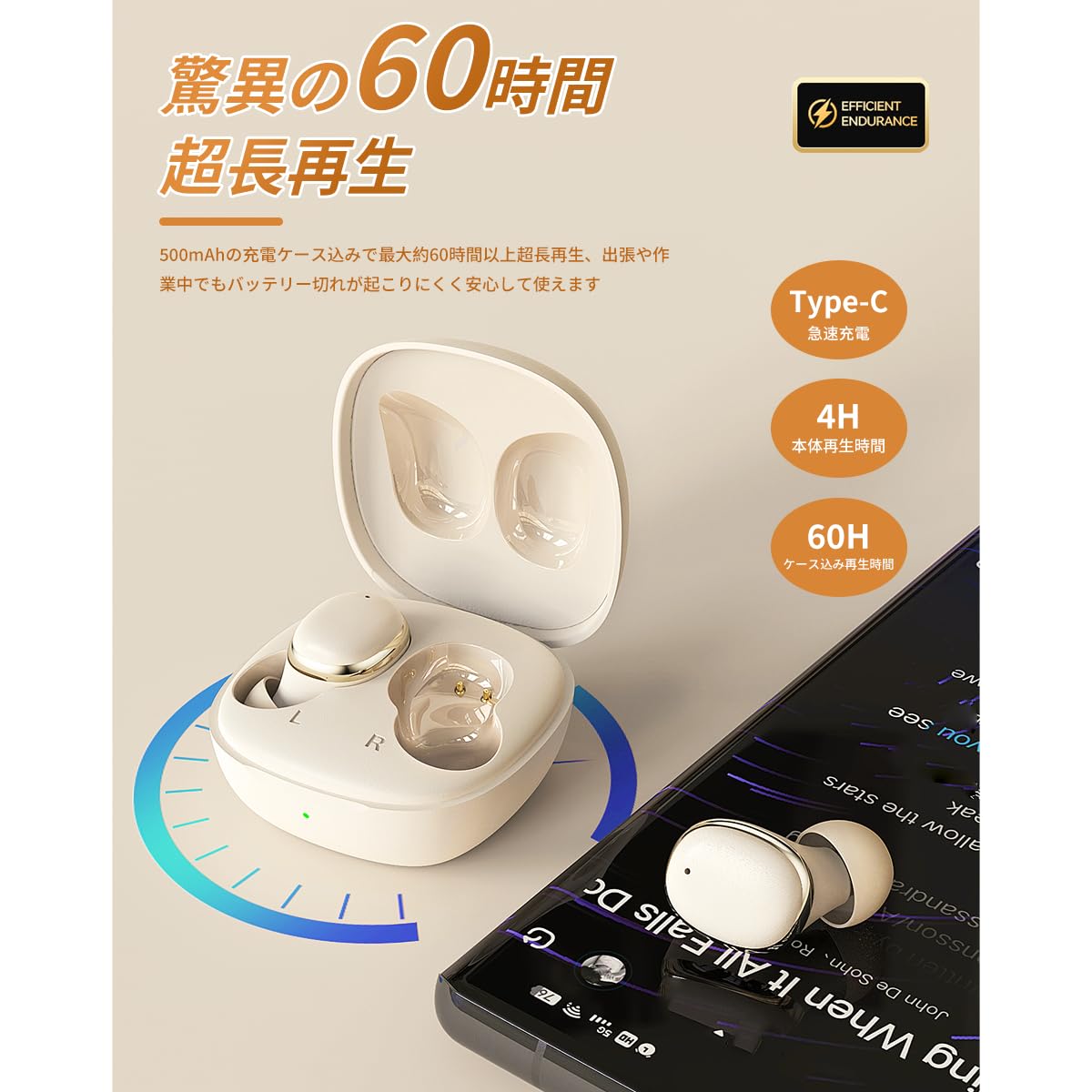 Amazon.co.jp: ワイヤレスイヤホン【2026新型 Bluetooth5.3イヤホン
