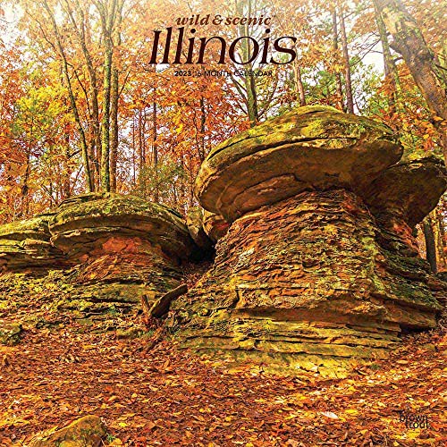 Illinois-Wild-Scenic-2023-12-x-24-Inch-Monthly-Square-Wall-Calendar-BrownTrout-USA-United-States-of-America-Midwest-State-Nature