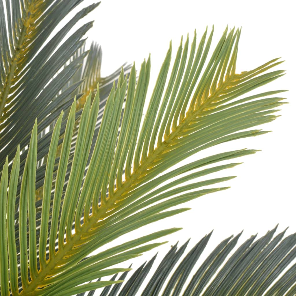Künstliche Pflanze Cycas-Palme mit Topf Grün 90 cm, Künstliche Pflanzen, Schreibtisch Deko, für Innen Draussen Balkon Topf Hochzeit Garten Deko