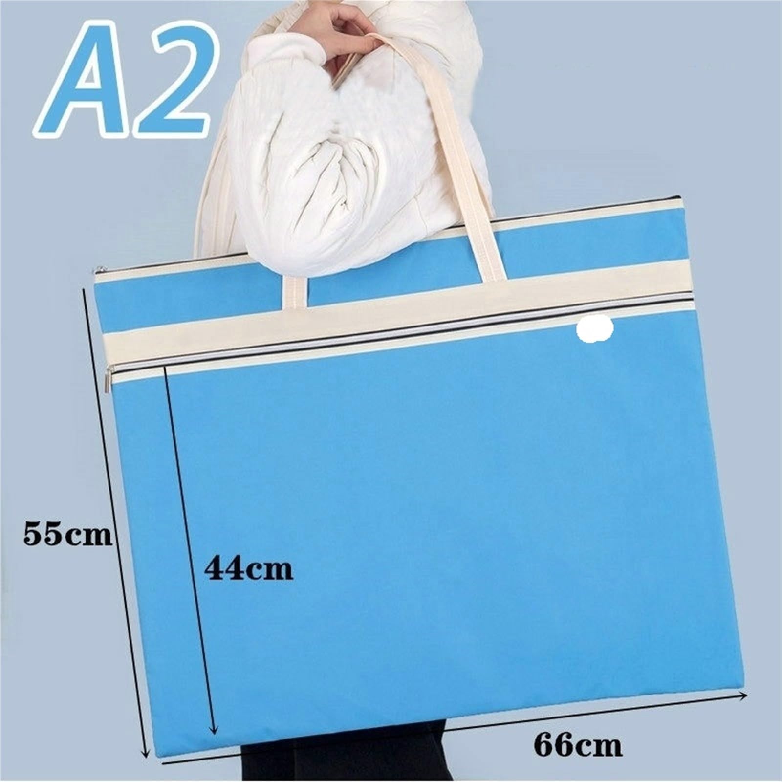 BoîTe De Rangement pour Portfolio Artistique Grand fourre-Tout A2 Sac d'art for Artistes de Portefeuille Travail Dessin for matériel Artistique Peinture Portable(Pink)