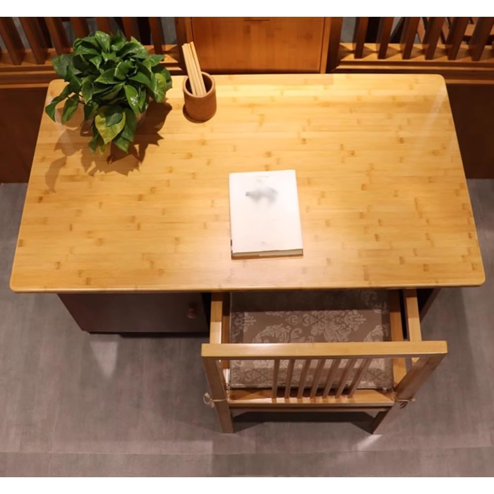 Lavagna da scrivania in bambù massiccio, design universale con angoli arrotondati, per stare in piedi e casa e ufficio e soluzione ecologica