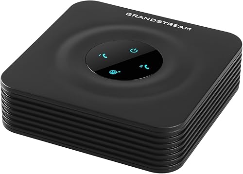 Grandstream GS-HT802 Adaptador de teléfono analógico de 2 puertos VoIP para teléfono y dispositivo, negro