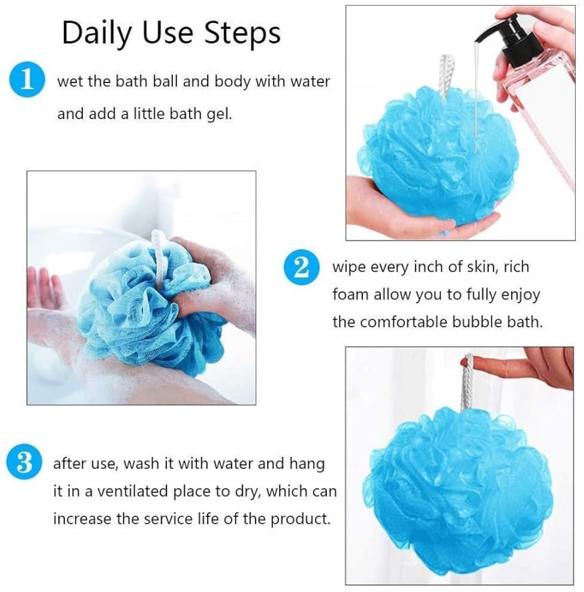 Soft Loofah Sponge Scrubber for Bathing, Gift for All