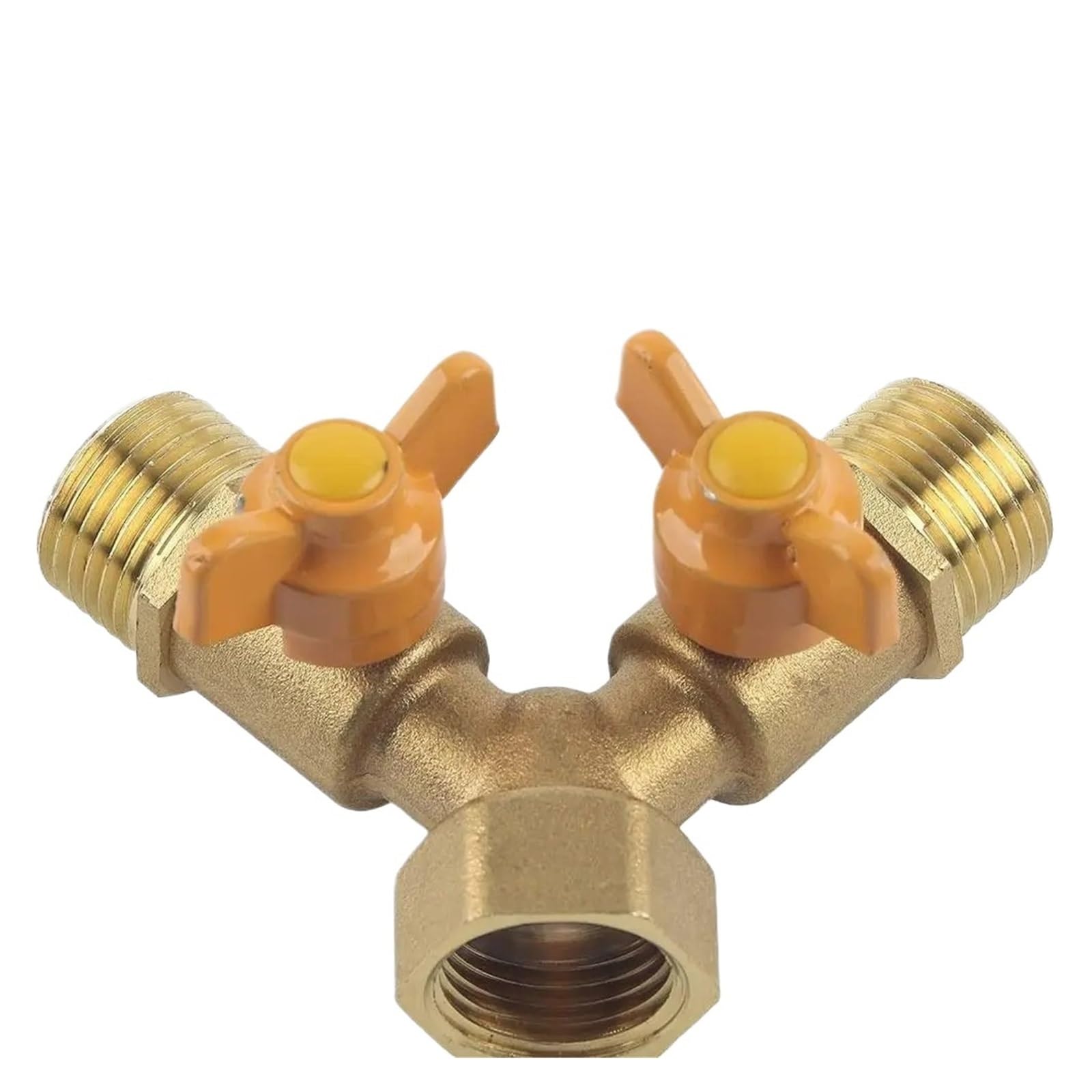 Tap Valve Brass Y Valve 2 Way Shape Connectors Water Splitter