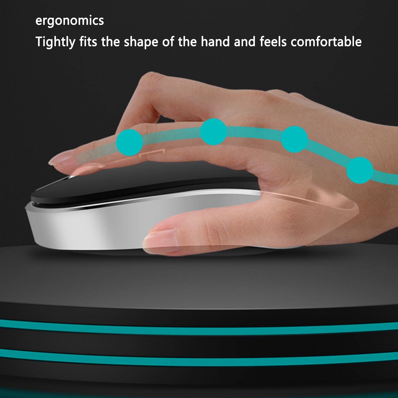 Mysz Mysz bezprzewodowa Mysz komputerowa do laptopa USB do gier Bluetooth Ergonomiczna mysz Urządzenie wskazujące Fotoelektryczny akumulator Możliwość przełączania DPI Wsparcie Ergonomia