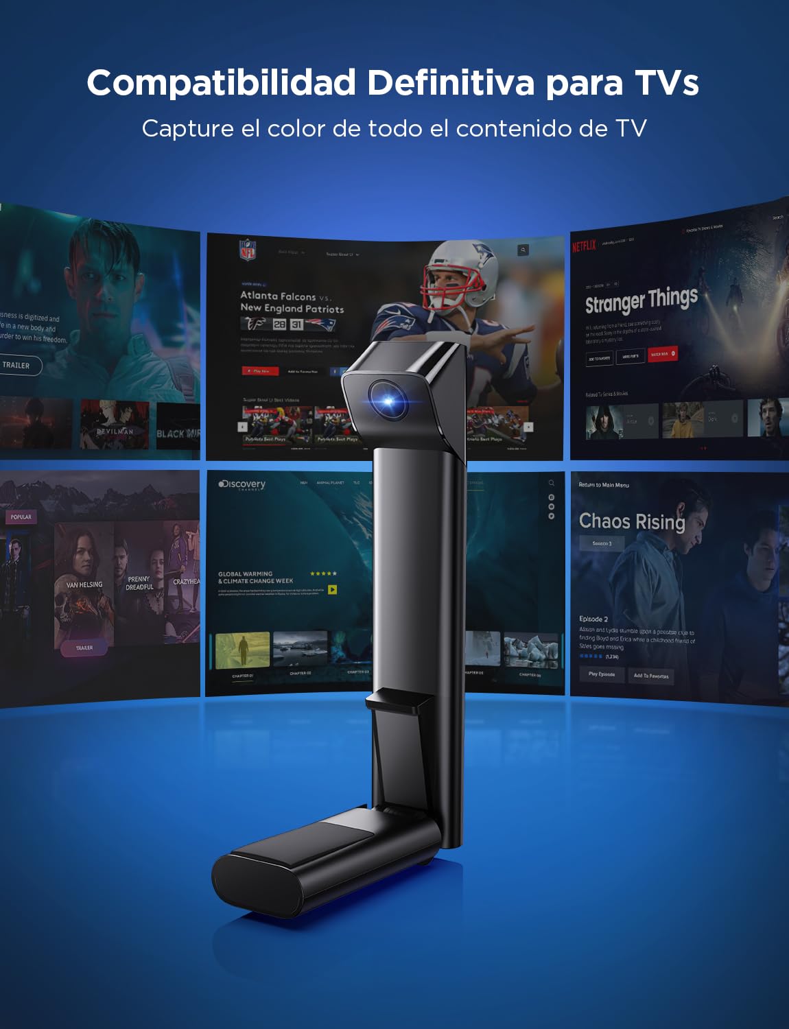 Govee TV Backlight 3 Lite con corrección de ojo de pez de cámara, 3,6m para TVs 55-65 pulgadas, retroiluminación LED RGBICW 4en1, WiFi, compatible con Alexa y control por app