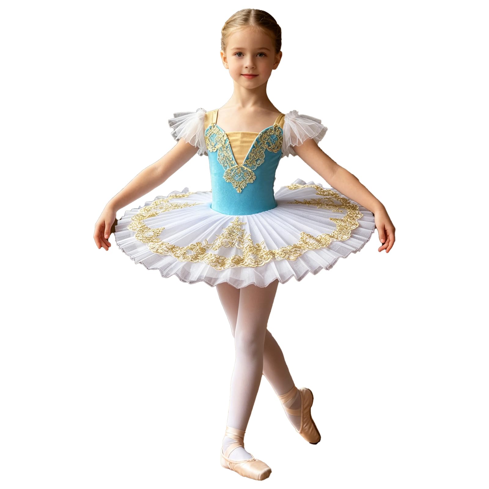 Niños Vestido De Baile De Ballet para Niñas Body Clásico Bailar Actuación En El Escenario