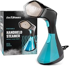 PurSteam Handheld Garment Steamer for Clothes – Powerful Wrinkle Remover with 3 Steam Settings, Large Removable Water Tank, and Fast Heat-Up – Portable Fabric Steamer for Home & Travel