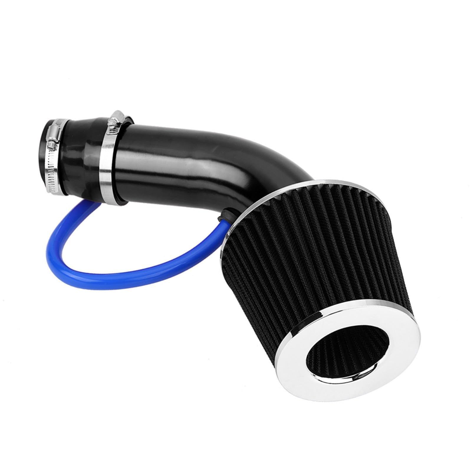 Ausla Filtro Aria Fredda 76mm Alluminio Nero | Kit induzione, per veicoli modificati, filtro turbo, 76mm, nero