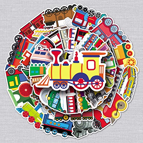 50 Pcs Trains Stickers for Kids Teens Adults Boys Girls Gift,Stickers Pack for Laptop,Skateboard,Luggage,Car,Bike