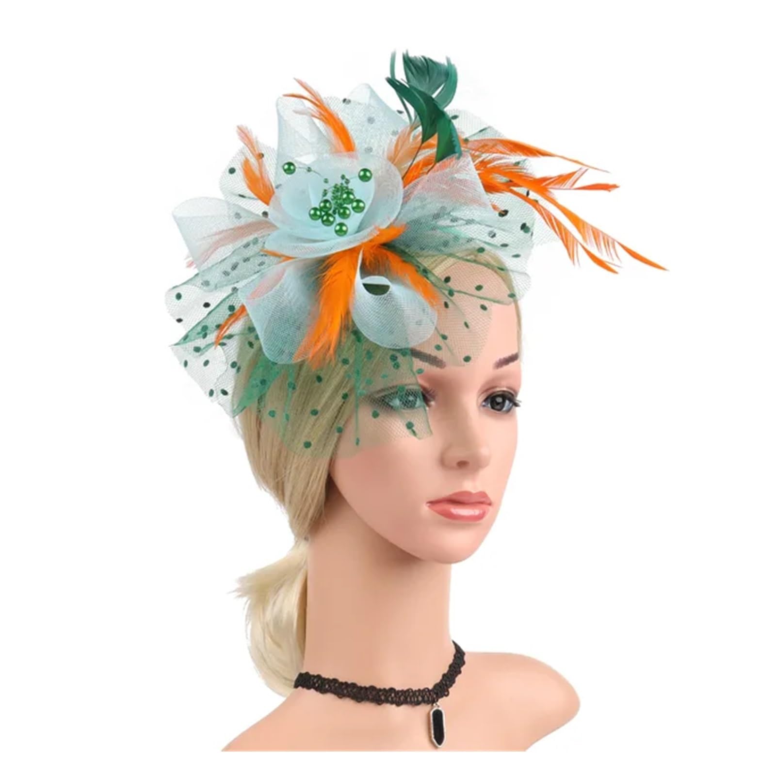UALXPAO Wedding Hats Vintage Fascinators For Women Ascinator Hats For Wedding And Church Headband Hat Caps Tea Party for Tea Party,Weddings(Color5)