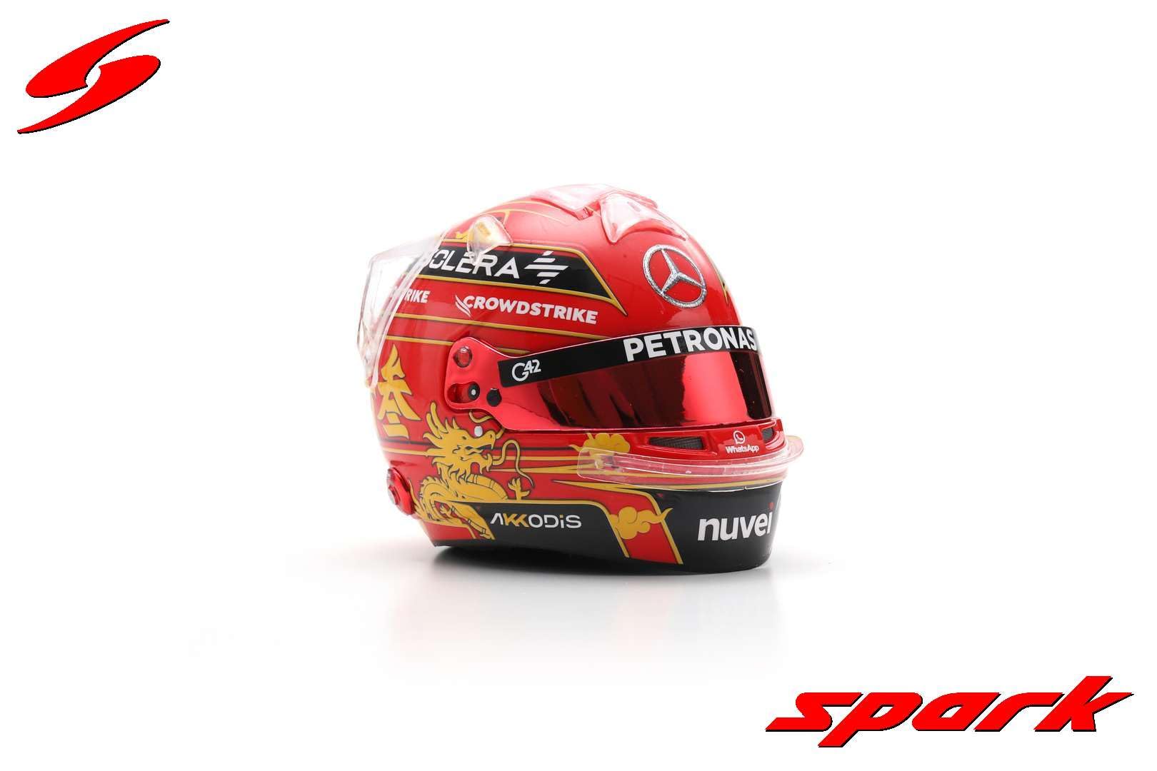 F1 Team - George Russell - Chinese GP Special Edition 2024-1/5 Mini Helm, Rot