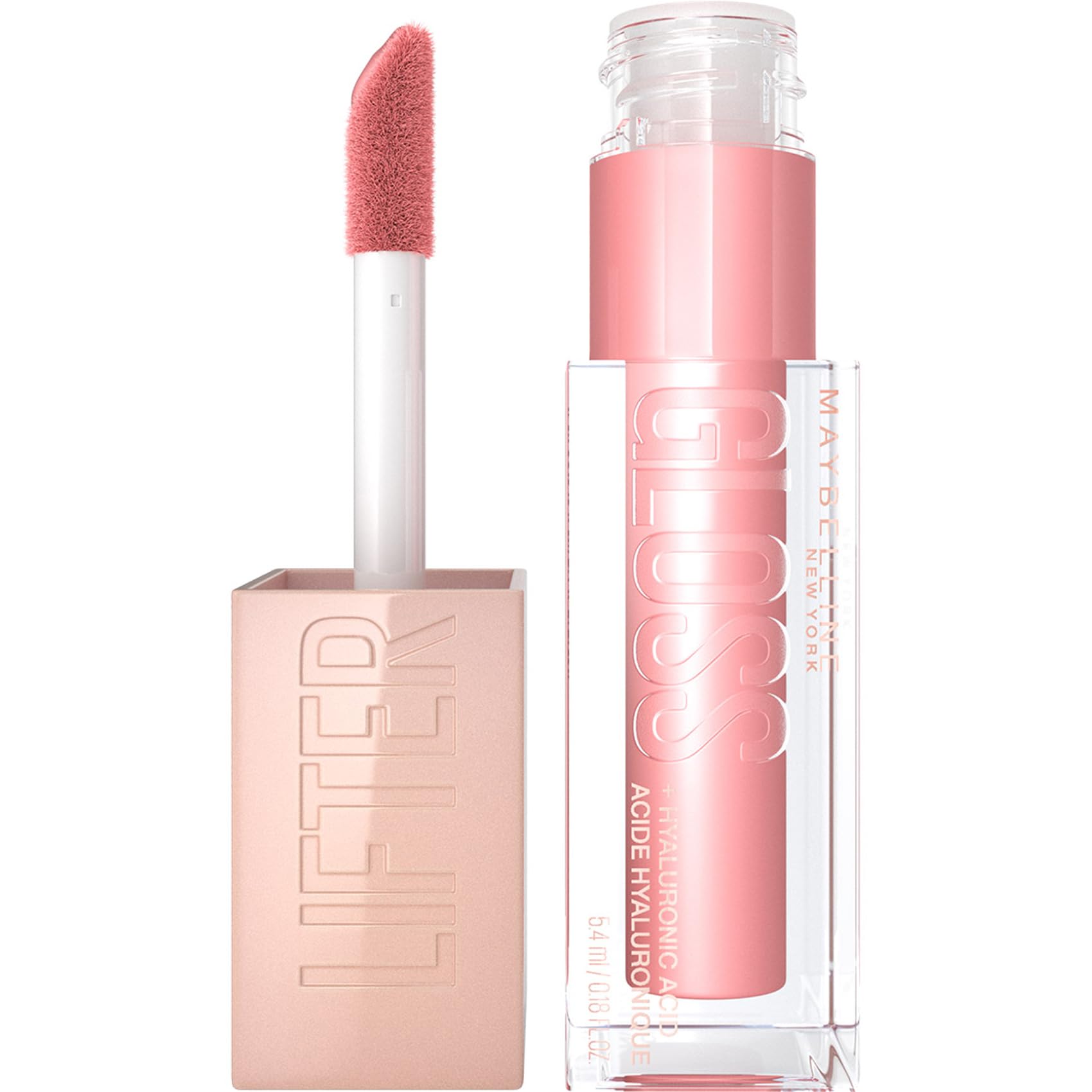 Maybelline New York, Brillo de labios Lifter Gloss, Hidratación Intensa y Labios Rellenos Sin Retoques, Fórmula con Ácido Hialurónico, en Tono 06 Reef