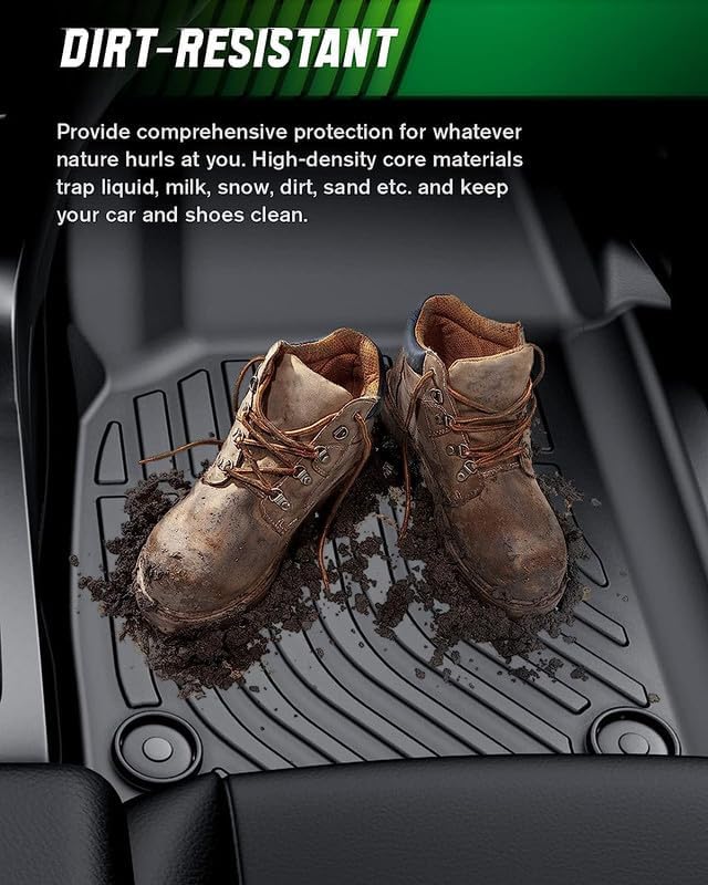 Miniatura 7 de Alfombrillas de repuesto para 2015-2021 F150 Super Crew Cab TPE 2015-2021, tapetes de piso personalizados para todo tipo de clima, forros delanteros