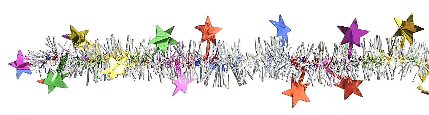 Beistle Metallic Star Garland, Multicolor