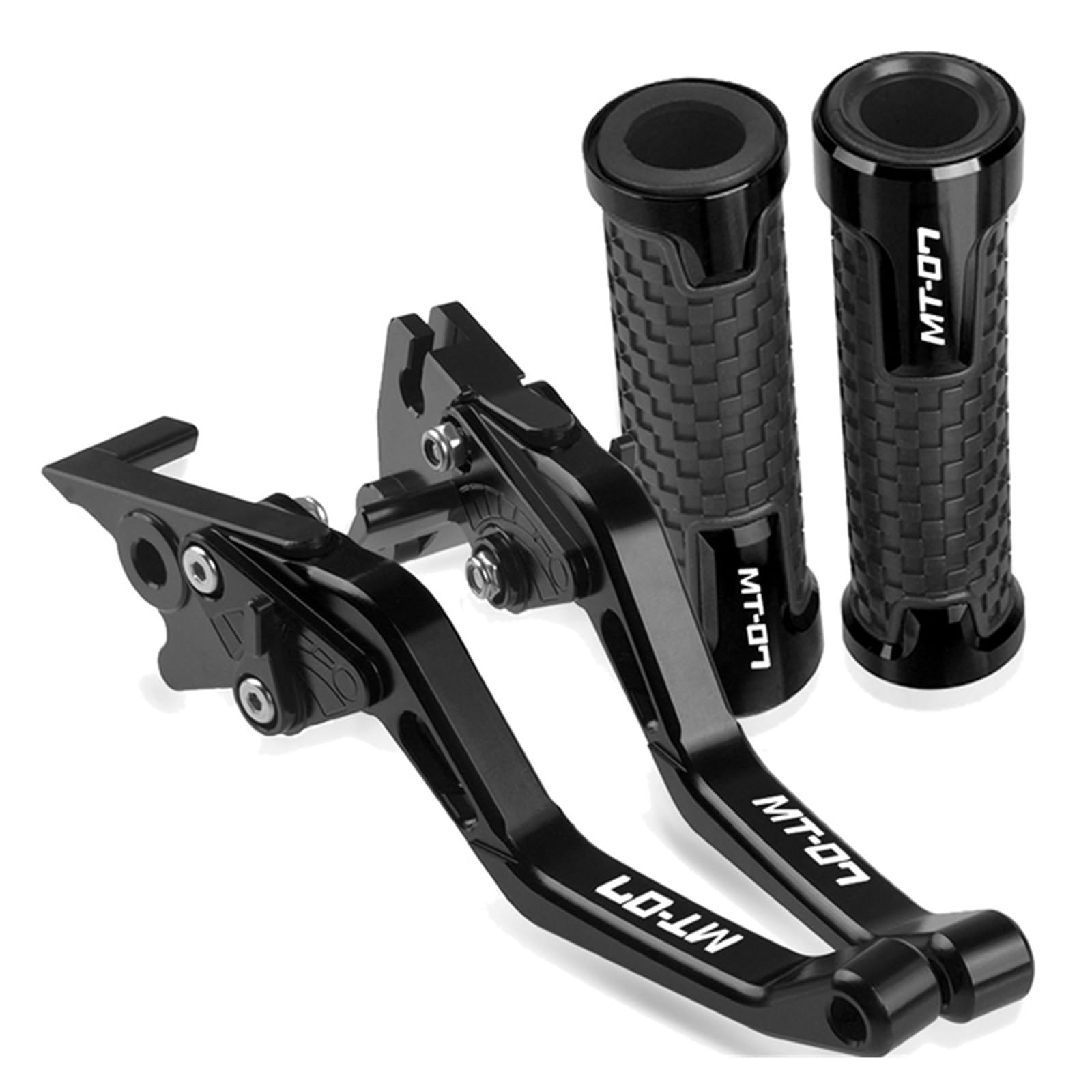 Lingsheny Black Motorcycle Brake Clutch Levers Handlebar Grip Handle Bar For Yamaha Mt07 Tracer Gt 2019 2020(Black)