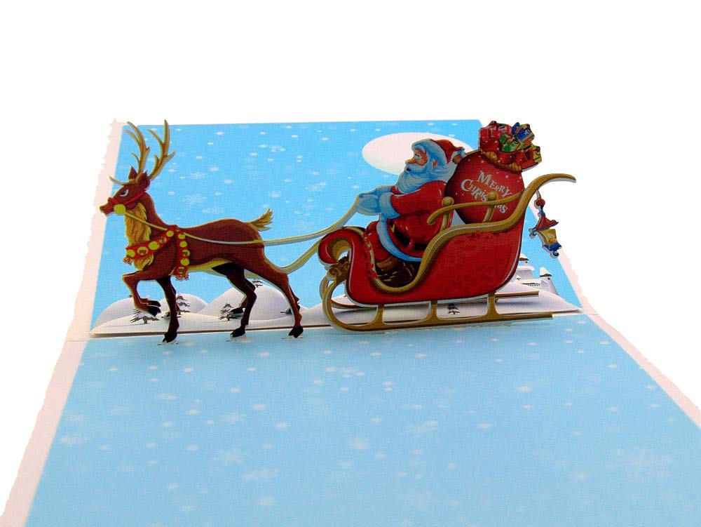 7 Pack Pop Up Christmas Cards, 3D Greeting Cards With Unique Designs And Envelopes 6 X 6 For Winter Merry Christmas Season Present - View #7