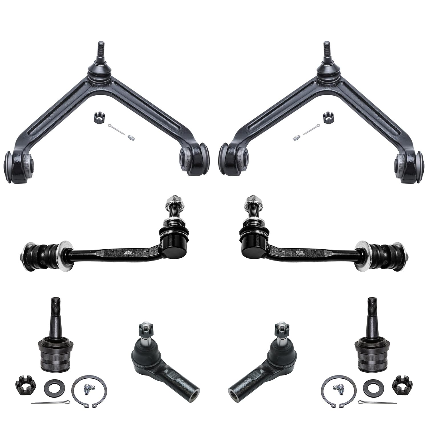 Detroit Axle - Front 8pc Control Arms Kit for 2004-2006 Dodge Durango