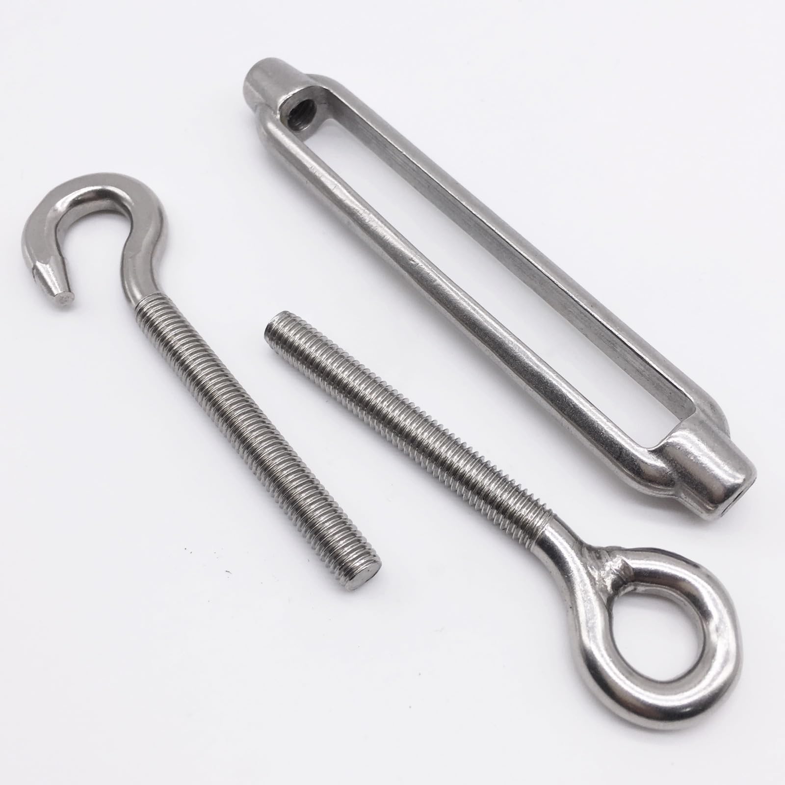 M5 Stainless Steel 304 Turnbuckle Hook to Eye Wire Rope Tension