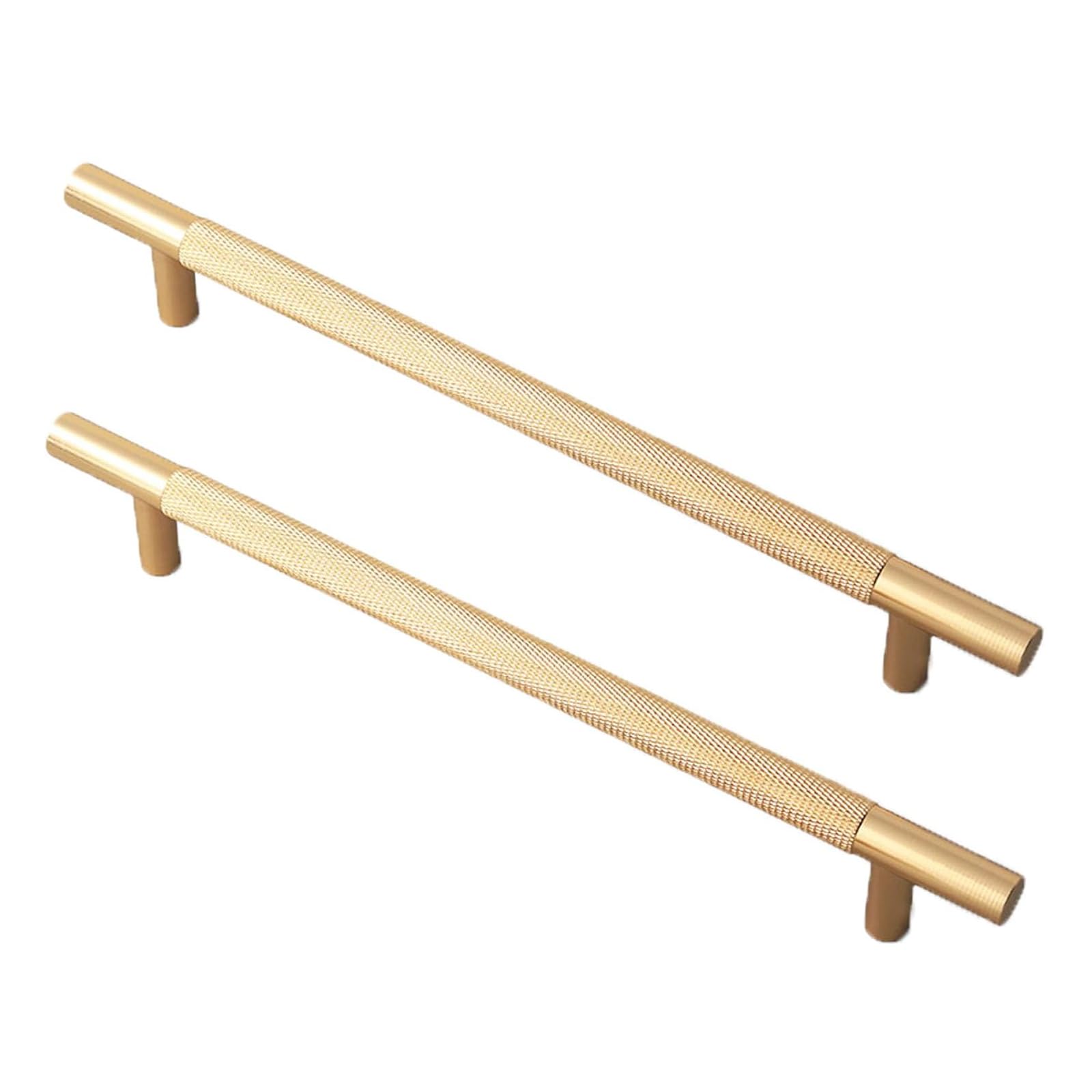 Cabinet Handles, Modern Gold Drawer Pulls, Durable Metal Hardware for Kitchen Cabinets, Bar Cabinets, and Drawers, Easy Installation - 2pcs