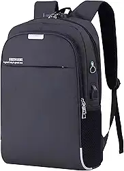 Mochila Executiva Masculina para Notebook até 15.6' - com Entrada USB e Passa-fio para fone – Ideal para Faculdade, Trabalho e Viagens – Antifurto, Resistente e Confortável