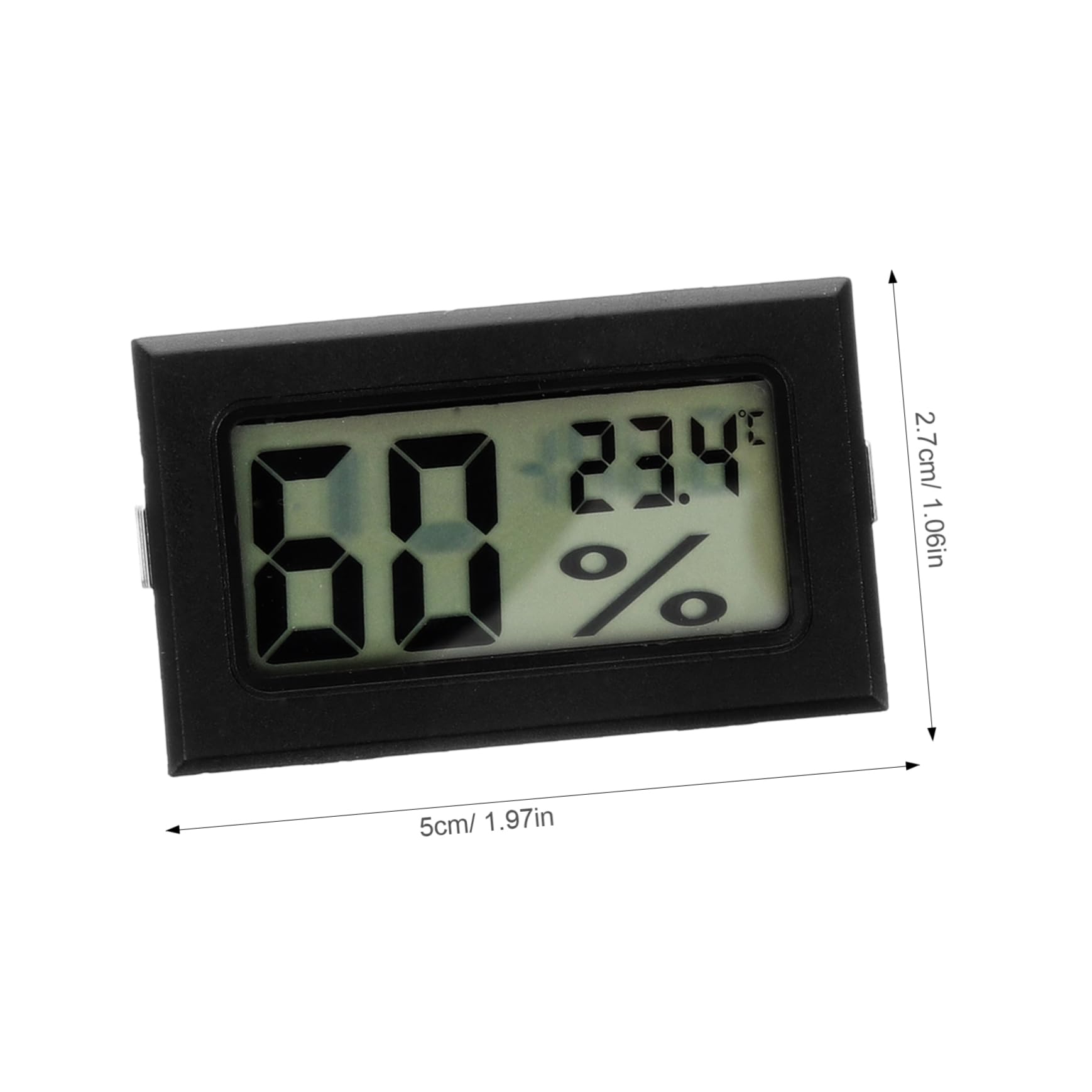 Amosfun 4 Sätze Hygrometer-thermometer Hygrometer Für Innen Feuchtigkeit Kleines Digitales Zimmerthermometer Drinnen Kleines Innenthermometer Abs Schwarz 3 Stück * 4