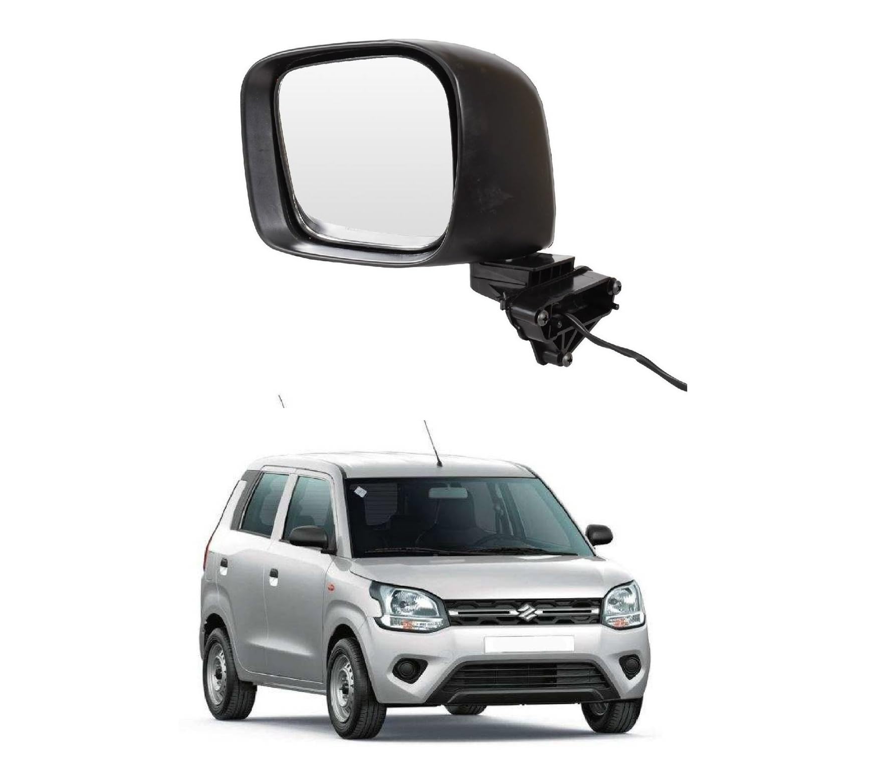 TEGH Maruti Suzuki WagonR Compatiable Replacement Side Mirror || Complete Wing Mirror for WagonR (Electric)-image-35