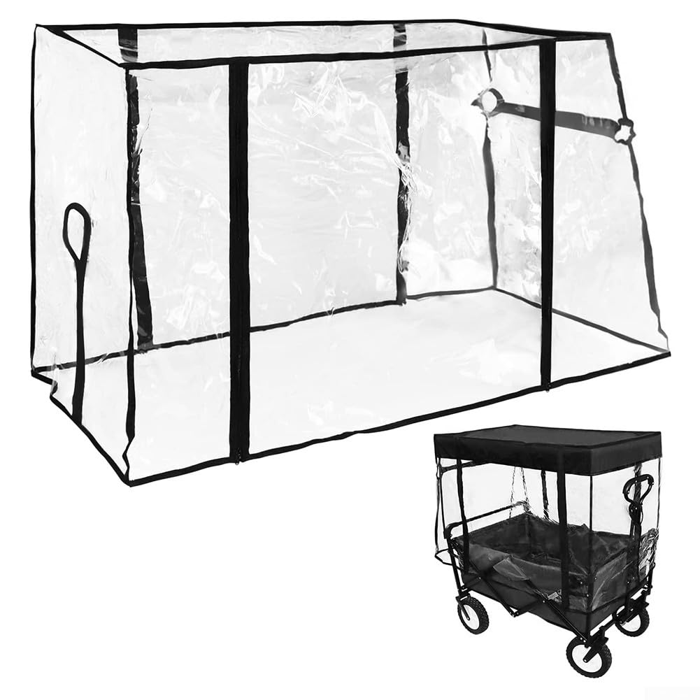 Impermeabile Push Pull Pieghevole Wagon Parapioggia per Carrello da Campeggio Giardino Picnic Passeggino Carrello
