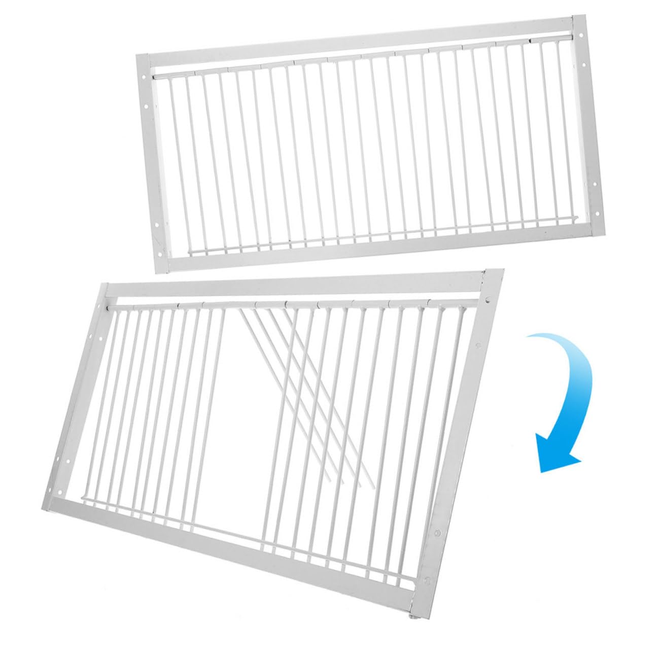 Porte de Cage pour Pigeon 2 Pièces en Fer Argenté Renforcée | Oiseaux, Accessoire de Cage, Usage Course et Entraînement, Sécurité Accrue, Lot 2 Pièces