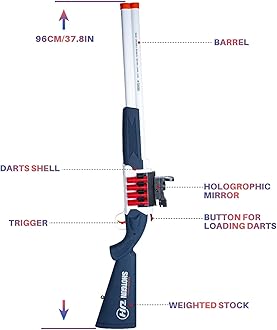 Toy Shotgun Shell Ejecting Toy Gun, Soft Bullets Gun, with 30 Darts Double Shoot for Teen Boy Birthday Outdoor Gift for Summer Activities Games