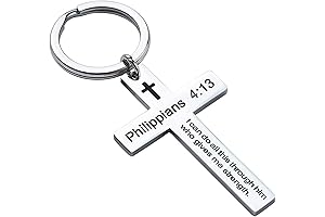 Father's Day Keychain Cross Keychain for Christian