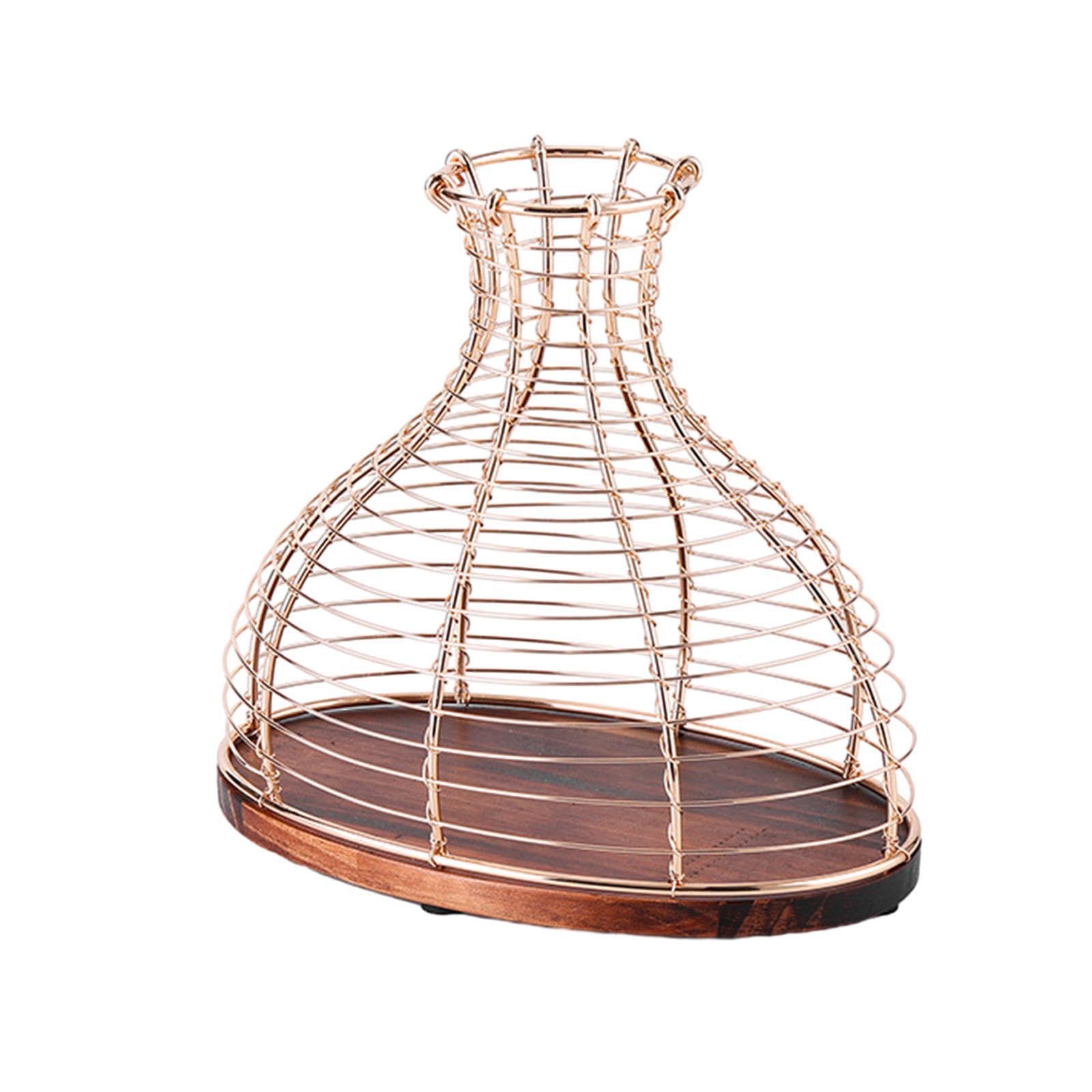 Dekorativer Weinkorkenhalter aus Metall, vielseitig verwendbar, einzigartiges und Robustes Deko für Ihre Hausbar. Dekorativer Korkenbehälter/Vase, Gold, 24 x 15 x 22 cm
