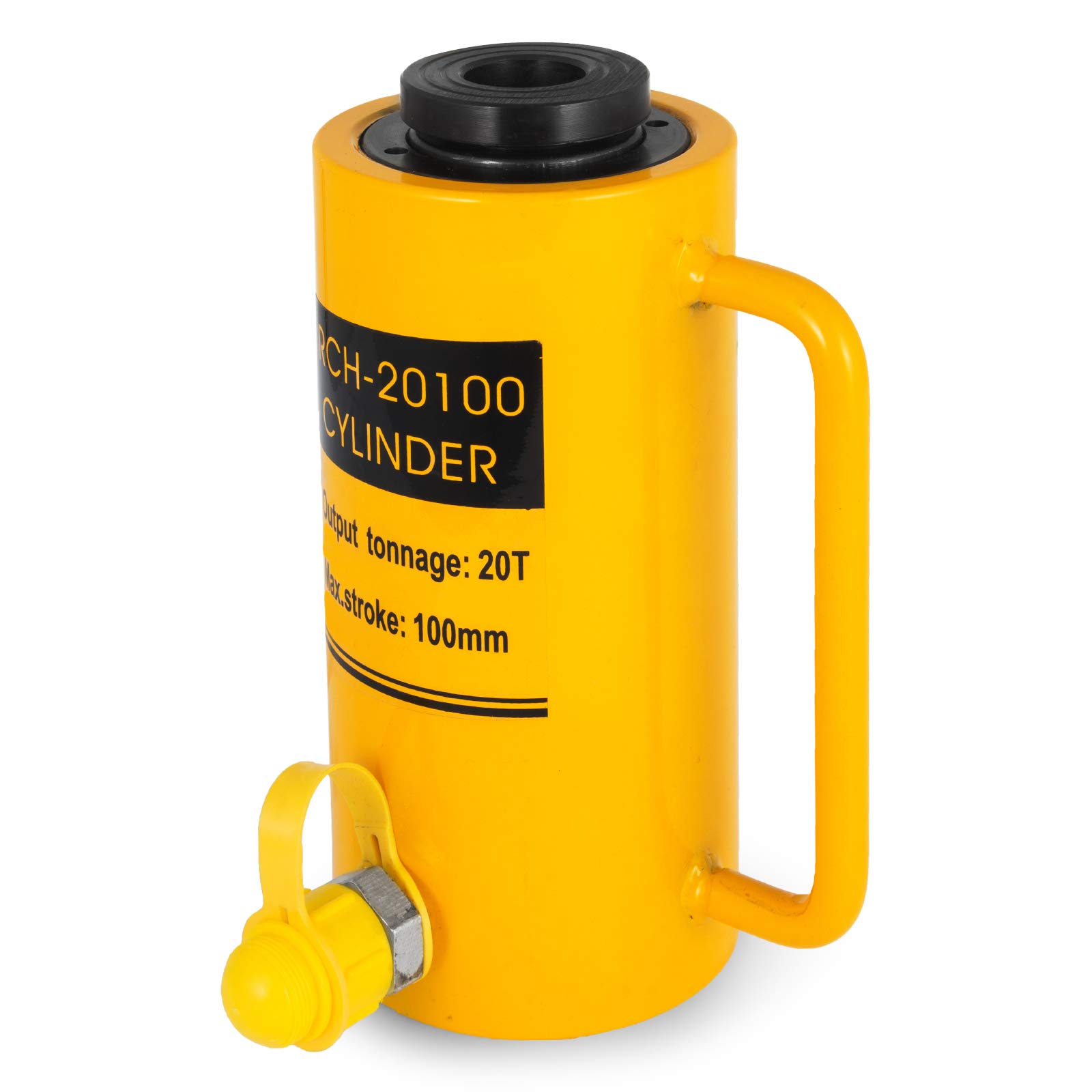 Gato hidráulico hueco de cilindro hidráulico de 20T/44000 libras de 100 mm de émbolo para coche/furgoneta/barco/camión/caravana