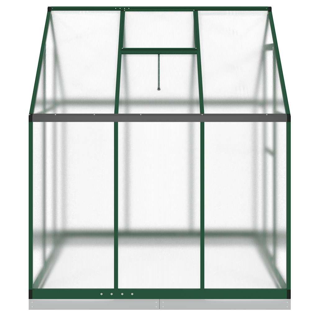 Szklarnia z ramą fundamentową, szklarnia z aluminium i poliwęglanu, 169 x 169 x 202 cm, płyty poliwęglanowe 4 mm, odporna na promieniowanie UV, do szklarni pomidorów, inspektu, pielęgnacji