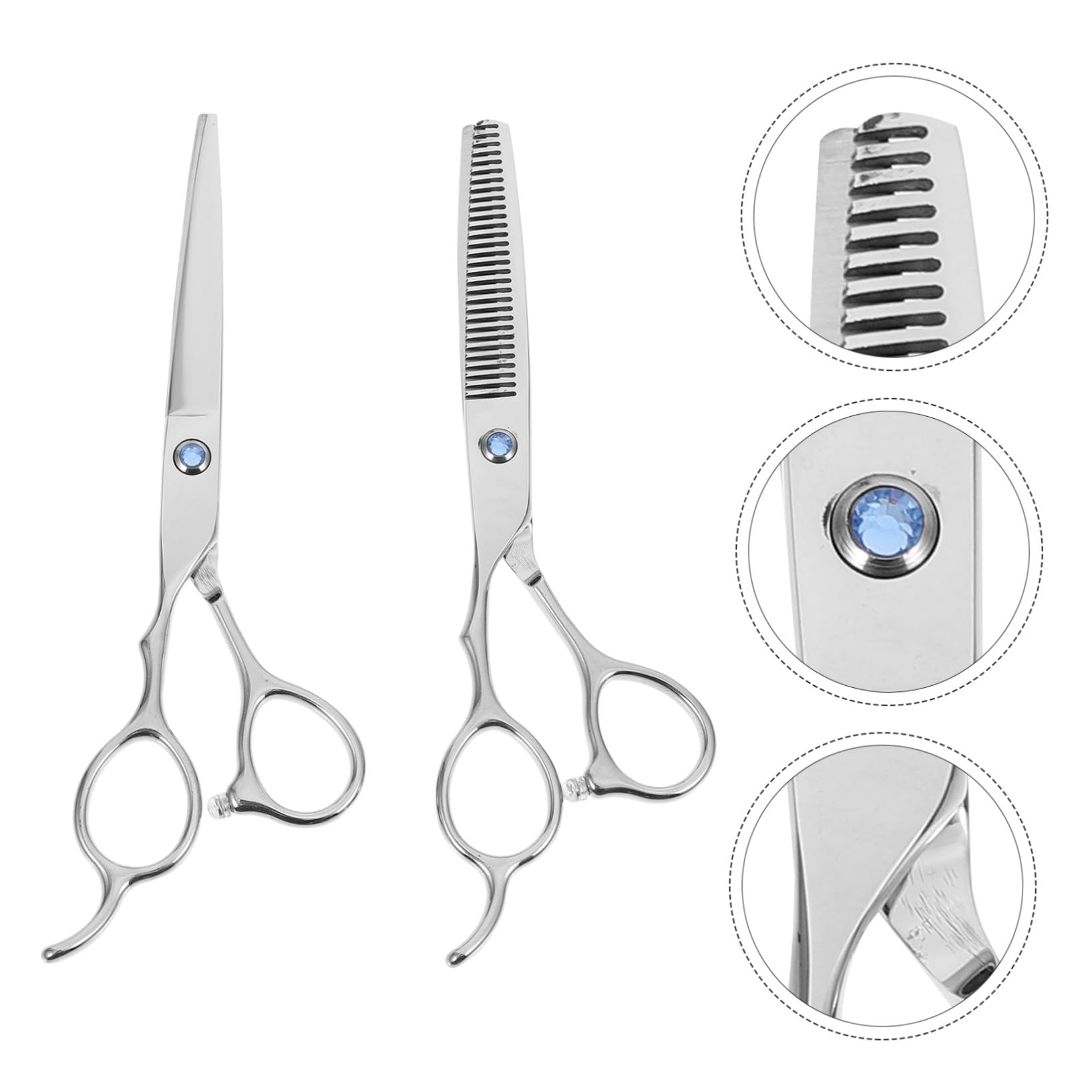 VICASKY 2 pièces Ciseaux Coiffure Gauchers Inox Outils de Coupe Poignées Ergonomiques pour Salon et Usage Domestique