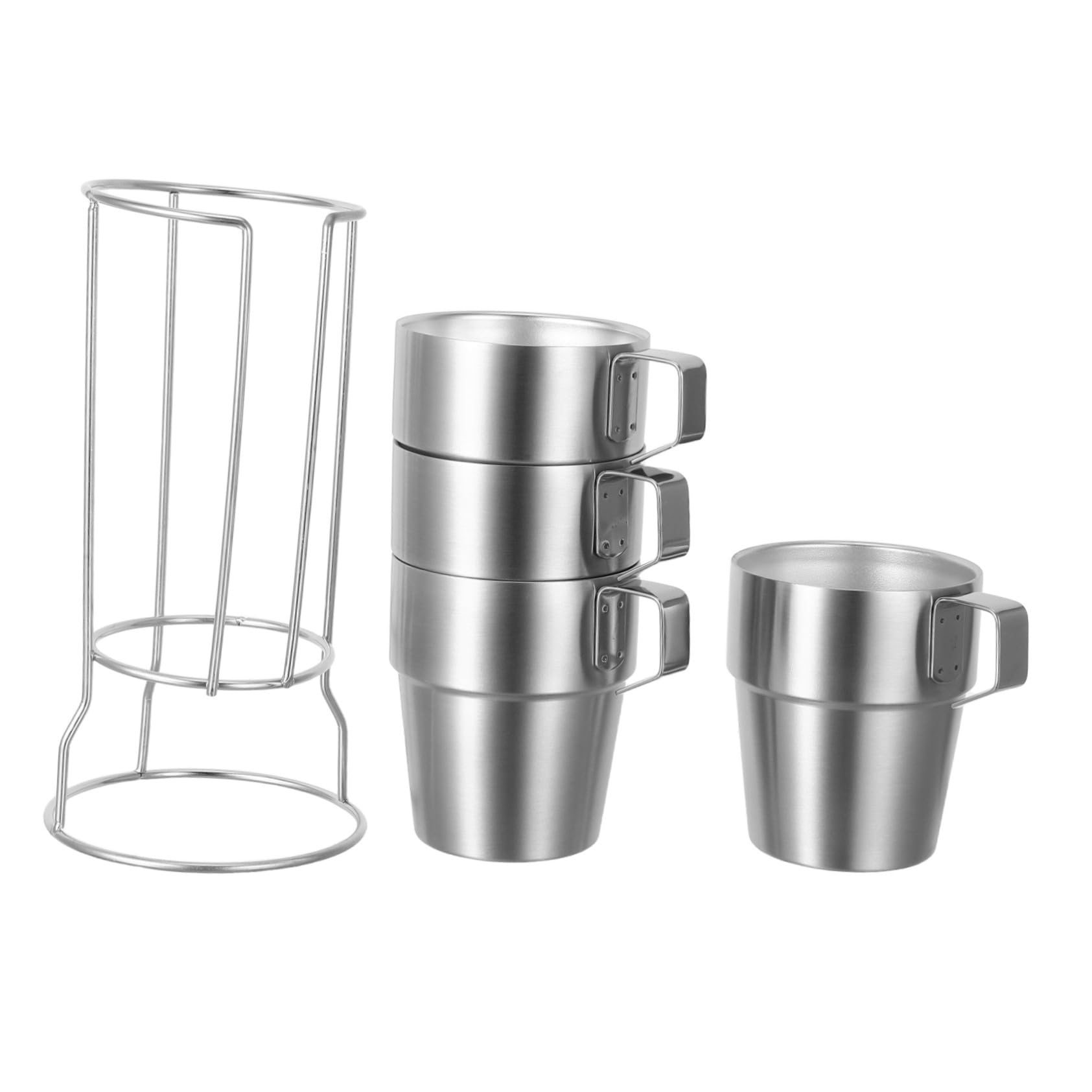 Cabilock Taza Infantil de Doble Pared con Asa, Acero Inoxidable 300 Ml