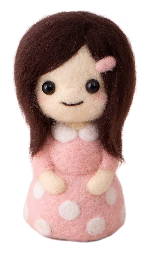 羊毛フェルト　可愛い頭の女の子 楽天市場】ハマナカ フェルト羊毛でつくる かわいいおんなのこ 赤毛の