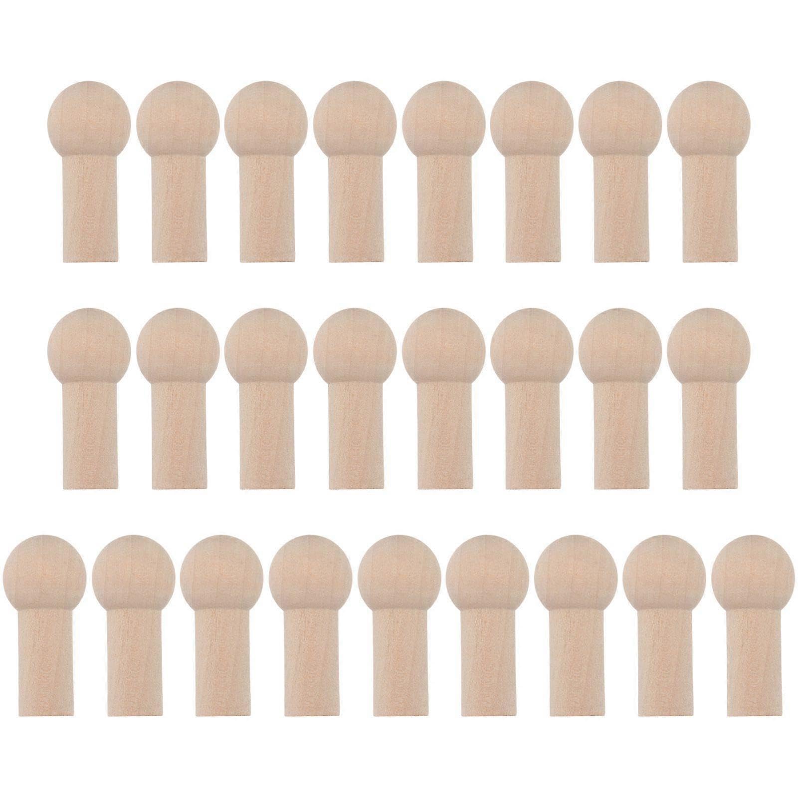 JOYHAPPST 25pcs Wooden Hook Accessories Wood Clothing Hooks Shaker Pegs 51mm*23mm*15mm