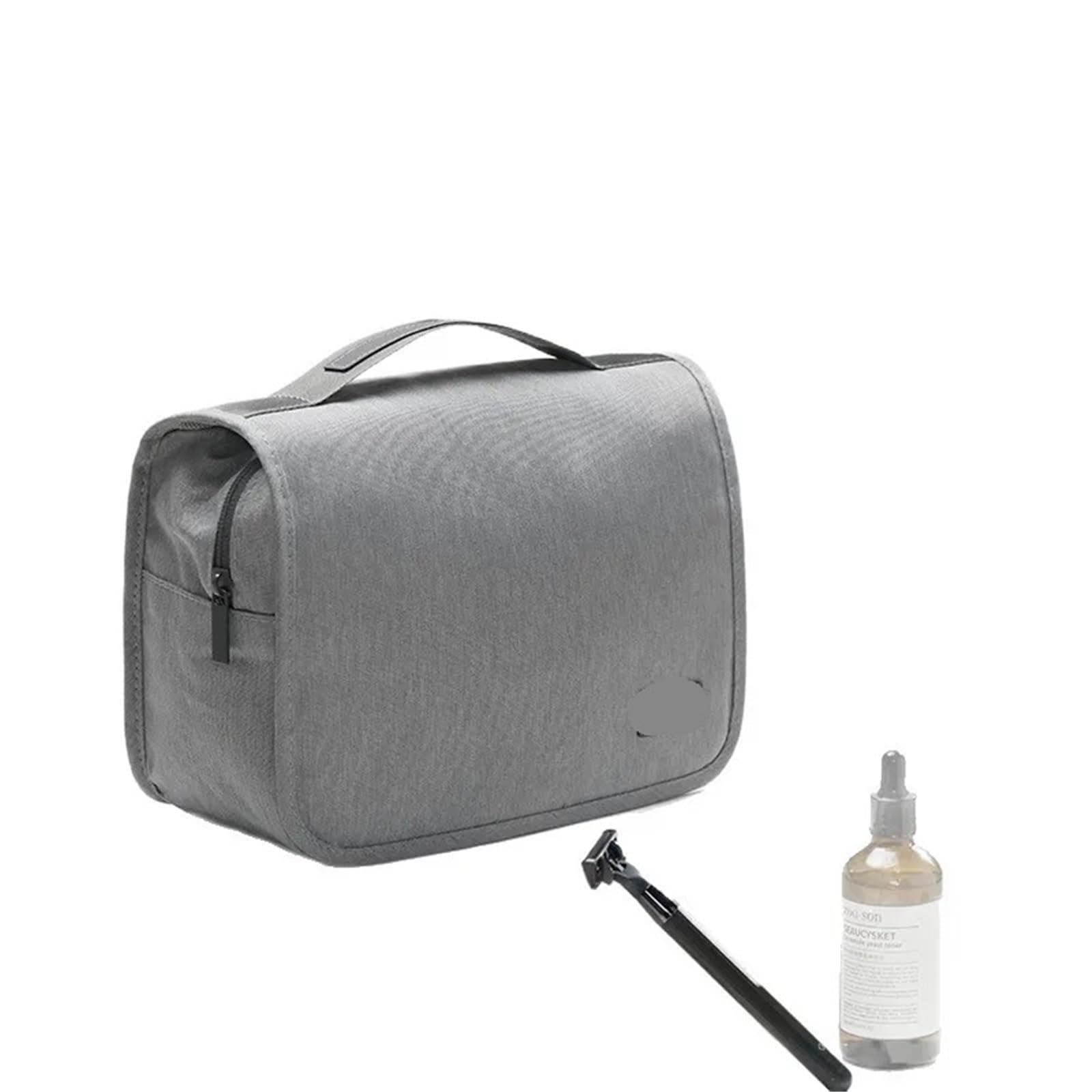 Bolsa de cosméticos con Gancho, Neceser Viaje portátil Gran Capacidad, Impermeable, for Negocios, 1 Uds para Viajar(Beige)