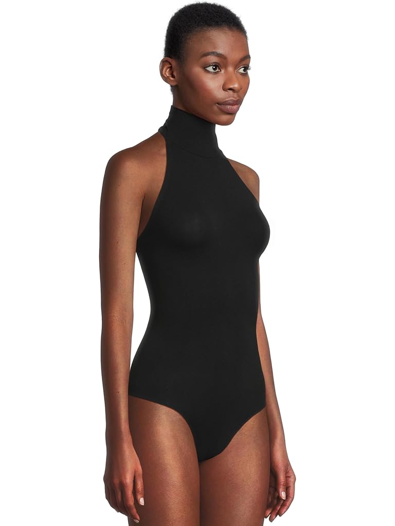 Black Commando Ballet Turtle Neck Halter Bodysuit