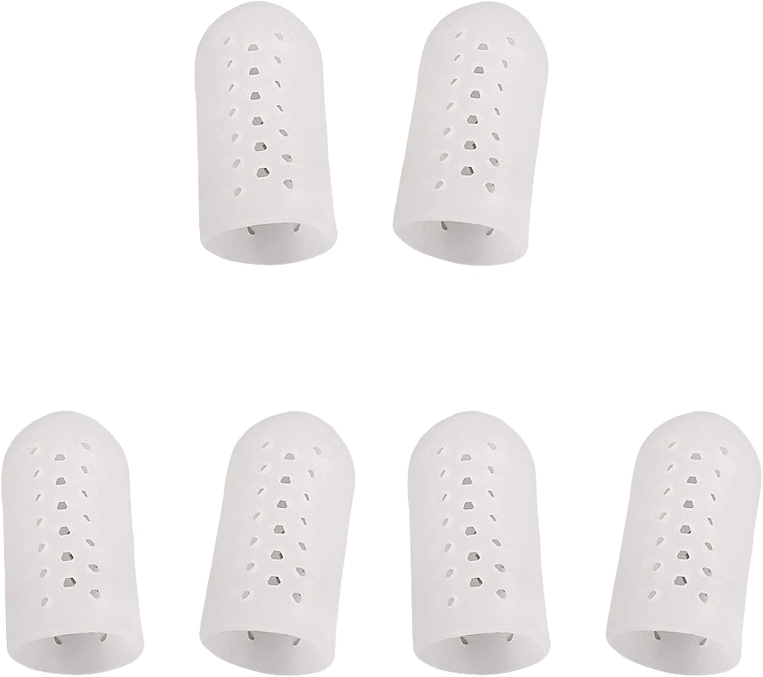 DXIA 6 Piezas Protector Uña Dedo Gordo Pie, Gel Toe Caps Protectores, Mangas Transpirables, para Ampollas, Callos, Dedos de Martillo, Alivio del Dolor y Más, Hombres y Mujeres