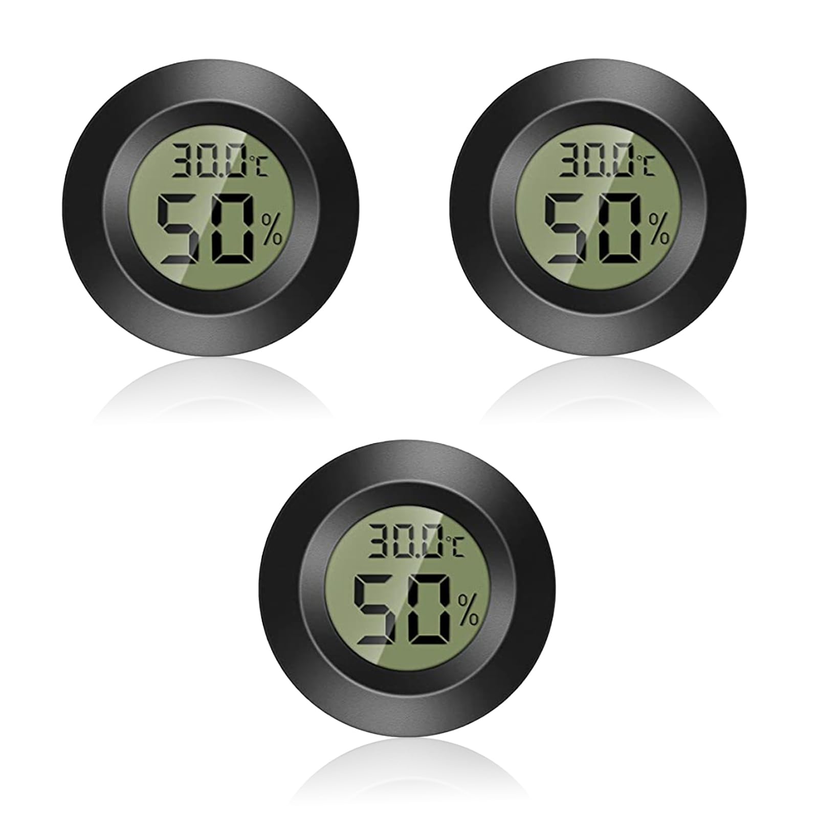 Thermomètre hygromètre numérique -50°C~+70°C intérieur extérieur (paquet de 3)