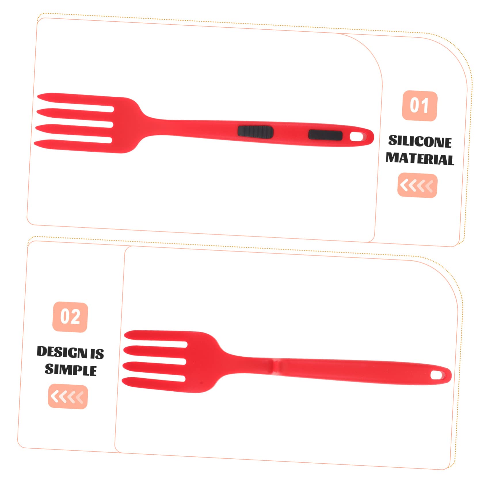 Amosfun 2pcs Large Cooking Fork Fork for Noodles Pasta Salad Kitchen Utensils Cutlery Utensils for Cooking
