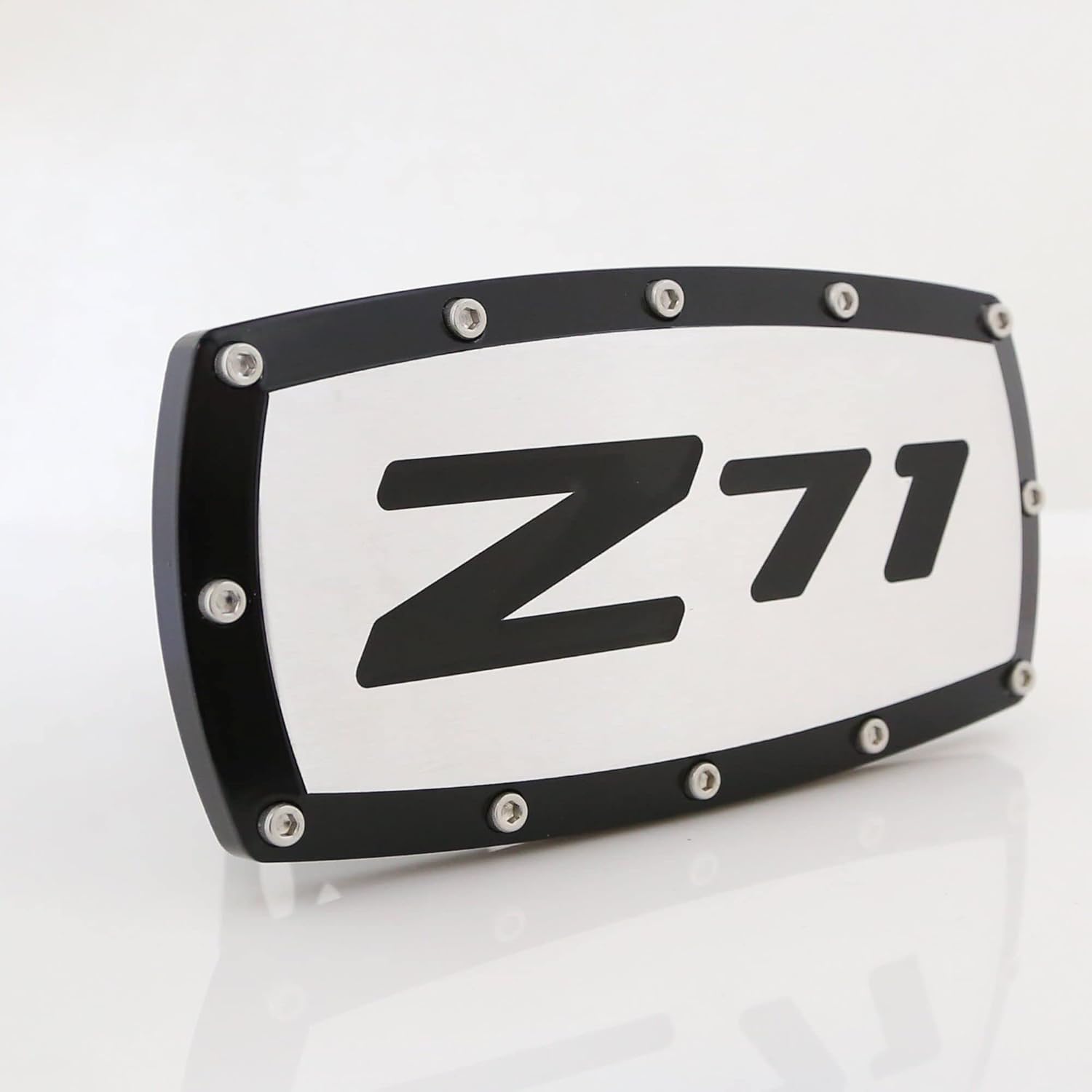 Billet Tow Hitch Cover for Chevy Z71 (Black Trim)