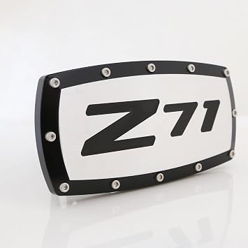 Billet Tow Hitch Cover for Chevy Z71 Black Trim