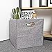 BAIST Fabric Storage Cubes,Fancy Big Collapsible Colored Linen Bed Drawer Storage Baskets Bins Organizers for playroom Books Toys-Set of 4,Gray …