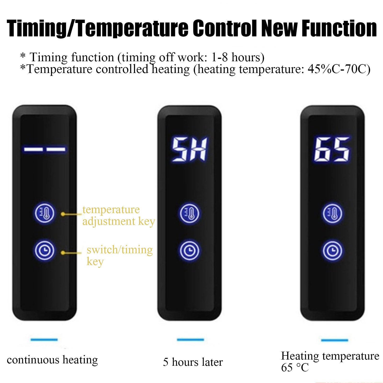 Scaldasalviette Elettrico Bagno,Termoarredo Intelligente a Temperatura Costante,Portasciugamani riscaldato da Parete,Portasciugamani,Black