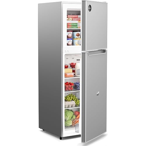 Upstreman 7.1 cu ft Frost-Free Apartment Refrigerator with Freezer | Large Capacity Double Door Fridge, Adjustable Thermostat, for Office Dorm Kitchen Garage (TM71)